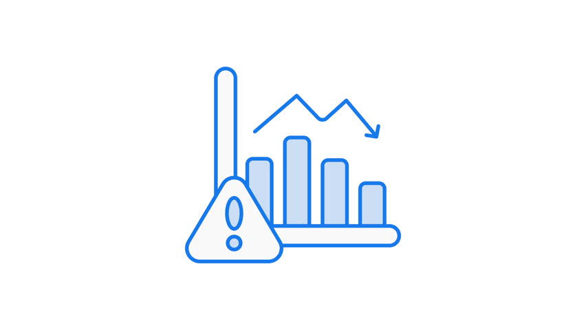 Market Risk icon animated video with white background