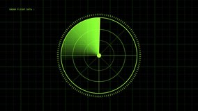 Green sweeping radar graphic with scanning beam and circular grid. 4k animation video - Powered by Shutterstock - Get 15% off with code: PIKWIZARD15