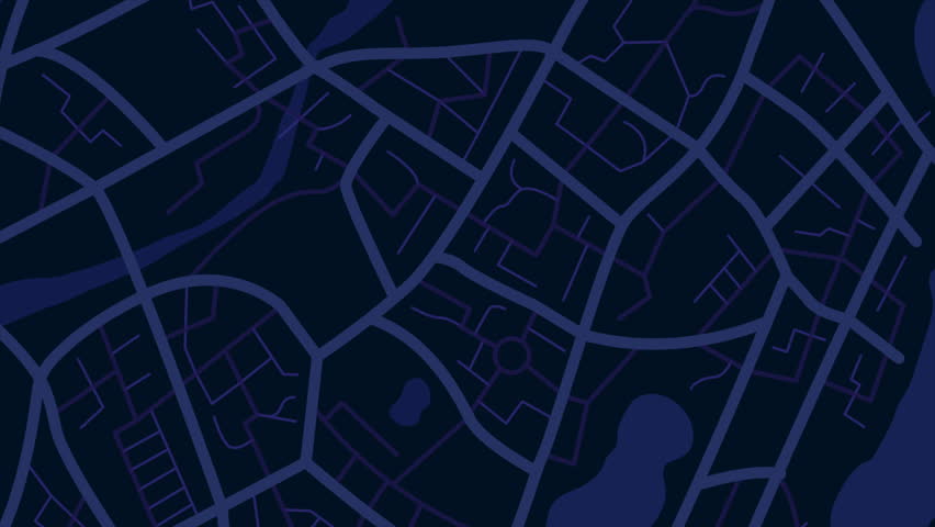 3D rendering a map of the community town with roads and alleys with circles indicate the destinations with random numbers for cyber technology and futuristic concept