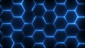 	
Abstract Colorful Glowing neon line Wall of Random shifted neon honeycomb hexagon background metaverse, hexagon technology ,streaming concept. 4K Video motion graphic animation .Video overlay . - Powered by Shutterstock - Get 15% off with code: PIKWIZARD15
