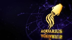 Aquarius zodiac star sign illustration featuring the constellation and symbolic water-bearer, representing originality, vision, and astrological traits. - Powered by Shutterstock - Get 15% off with code: PIKWIZARD15