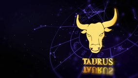 Taurus zodiac star sign illustration featuring the constellation and symbolic bull, representing strength, stability, and astrological traits. - Powered by Shutterstock - Get 15% off with code: PIKWIZARD15