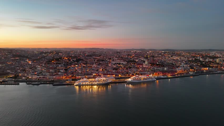 An aerial view of Lisbon