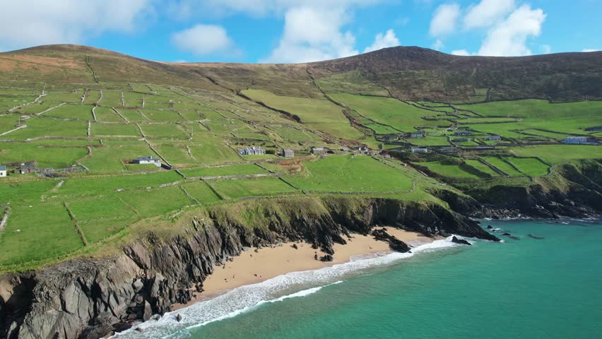 Ireland drone Landscapes Slea Head drive wild beauty secluded beaches Kerrys gem on The Wild Atlantic Way
