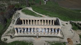 Doric Temple of Segesta in Sicily, Italy - aerial drone view
 - Powered by Shutterstock - Get 15% off with code: PIKWIZARD15