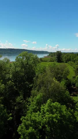 St. Peter nature landscape Island Lake Biel Switzerland aerial drone