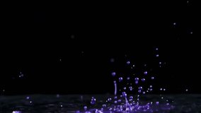 Dynamic Purple Liquid Splash Against Black Background in Slow Motion Capturing Movement. - Powered by Shutterstock - Get 15% off with code: PIKWIZARD15