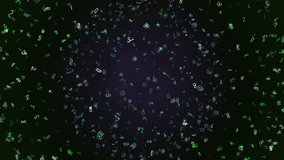Digital Data Stream Numbers In Cyberspace, Abstract Tech Visualization. A vivid abstract scene of green numeric symbols floating in a dark space, suggesting data, computation, and futuristic tech.  - Powered by Shutterstock - Get 15% off with code: PIKWIZARD15