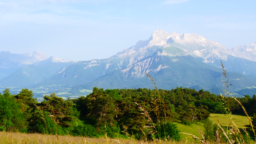 Summer mountains view. Grande Tete de L