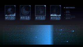 Futuristic Digital HUD Interface, Blue Data Panels. A sleek blue holographic HUD displays data panels, graphs and glow effects, creating a high tech atmosphere - Powered by Shutterstock - Get 15% off with code: PIKWIZARD15