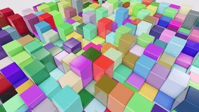 Vibrant 3D Cubic Cityscape Abstract - Dynamic Colorful Geometric Blocks Terrain Motion Background - Powered by Shutterstock - Get 15% off with code: PIKWIZARD15