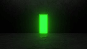 Green light progressively flooding dark room through rectangular doorway, creating mysterious, surreal atmosphere with intense luminescence piercing surrounding shadows - Powered by Shutterstock - Get 15% off with code: PIKWIZARD15