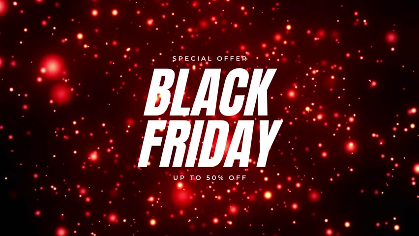 Red Gold and White Dynamic Black Friday Sale Video