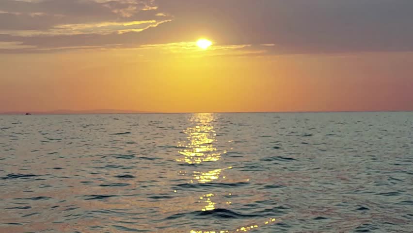 Sunset time and beatiful sea view
