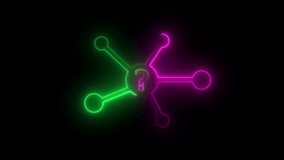 Neon network diagram with question mark in green and magenta connection - Powered by Shutterstock - Get 15% off with code: PIKWIZARD15