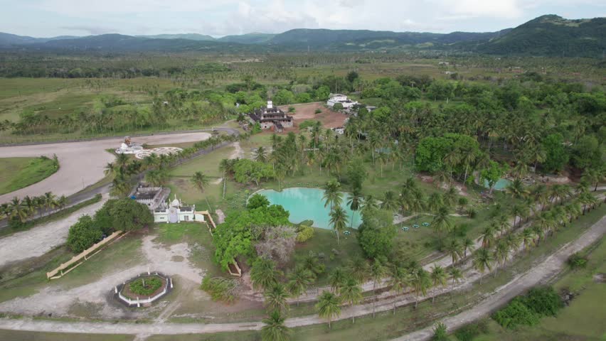 Aerial view of scenic Aguas de Moisés in Sucre, nature, calm, vast landscape