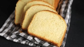 Bread brioche slices bakery pastry natural tasty snack fresh gourmet food background on the table rustic top view copy space - Powered by Shutterstock - Get 15% off with code: PIKWIZARD15