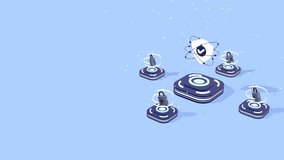 Animation Illustrating Cybersecurity, Data Protection, And Information Privacy With A Modern Digital Background And Copy Space For Text, Ideal For Presentations Or Technology Videos. - Powered by Shutterstock - Get 15% off with code: PIKWIZARD15