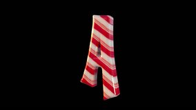 Christmas Candy Cane Letter A Loop - Powered by Shutterstock - Get 15% off with code: PIKWIZARD15