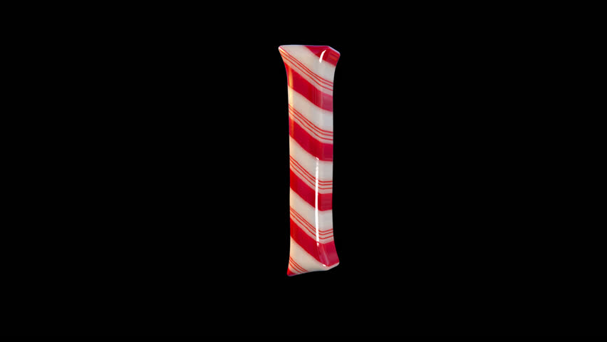 Christmas Candy Cane Letter I Loop