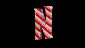 Christmas Candy Cane Letter N Loop - Powered by Shutterstock - Get 15% off with code: PIKWIZARD15