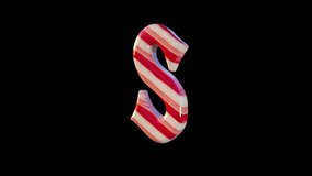 Christmas Candy Cane Letter S Loop - Powered by Shutterstock - Get 15% off with code: PIKWIZARD15