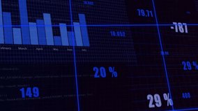Crosshair grid sliding, multi-panel dashboard updating counters and percentages, centering charts. Tiles, panels, interface, data, analytics, neon, digital - Powered by Shutterstock - Get 15% off with code: PIKWIZARD15