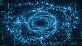 Blue digital vortex tunnel, glowing cyber spiral. - Powered by Shutterstock - Get 15% off with code: PIKWIZARD15