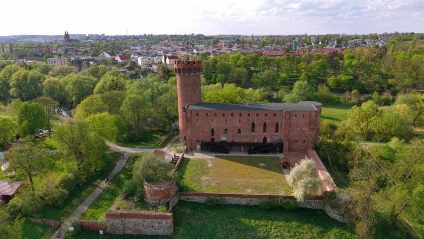 Teutonic Castle at the Wda river in Swiecie, Poland.