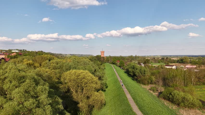 Teutonic Castle at the Wda river in Swiecie, Poland.