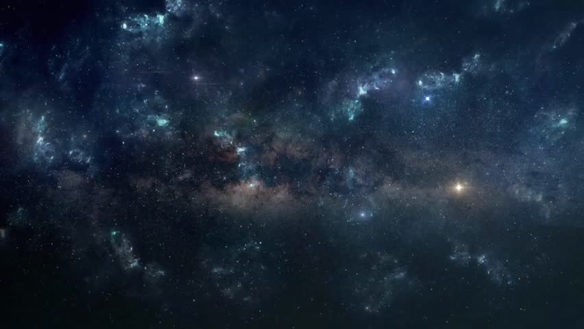 Deep space background with a stunning view of a galaxy and twinkling stars in the nebula