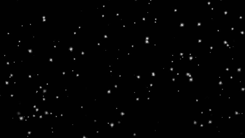 Realistic snow fall seamless loop animation. Falling snowflakes isolated on black background. Transparent effect available with Screen transparency mode. Stock video animation	