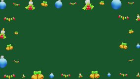 Christmas festive border frame bells lights holly ornaments holiday seamless background - Powered by Shutterstock - Get 15% off with code: PIKWIZARD15