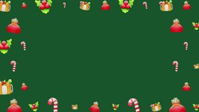 Christmas holiday festive frame background gifts candy canes holly winter season - Powered by Shutterstock - Get 15% off with code: PIKWIZARD15