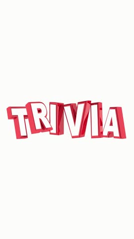 Trivia Word Game Contest Quiz Test Play to Win 4K Vertical 3d Animation