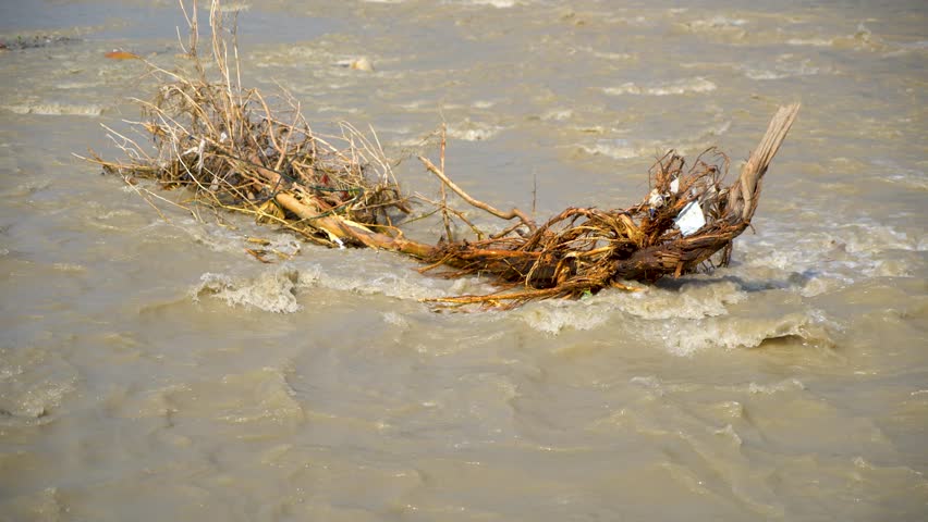 Peaceful view of Dander River after flood