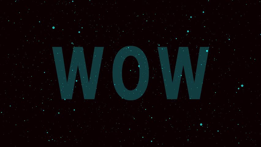 Particle effect cyan wow text animation perfect for social media titles promos and visuals. Stunning cyan w o w text animation particle effect broadcast graphics looping 4k ultra hd.