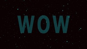 Particle effect cyan wow text animation perfect for social media titles promos and visuals. Stunning cyan w o w text animation particle effect broadcast graphics looping 4k ultra hd. - Powered by Shutterstock - Get 15% off with code: PIKWIZARD15