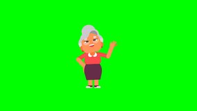 3D animation of Granny Lala waving hand with a warm smile on green screen, perfect for greetings, intros, and friendly presentation scenes in digital projects
 - Powered by Shutterstock - Get 15% off with code: PIKWIZARD15