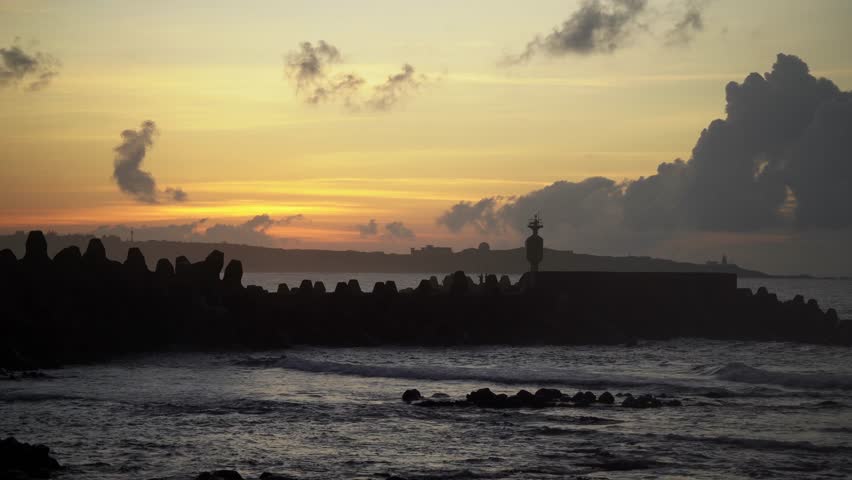 Silhouette during sunset in Taiwan