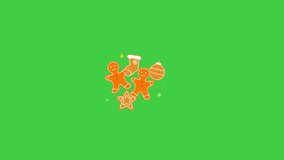 sstkChristmas decoration animation, myrealholiday, ornaments, trees, snowflakes, balls, sweaters, gingerbread, candies, socks, mistletoe, elements, green background  - Powered by Shutterstock - Get 15% off with code: PIKWIZARD15