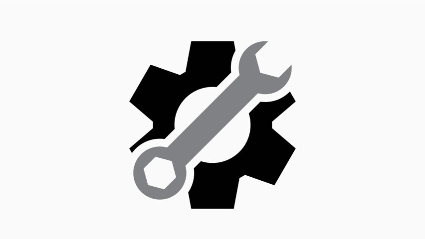 gear setting  icon animation  simple flat