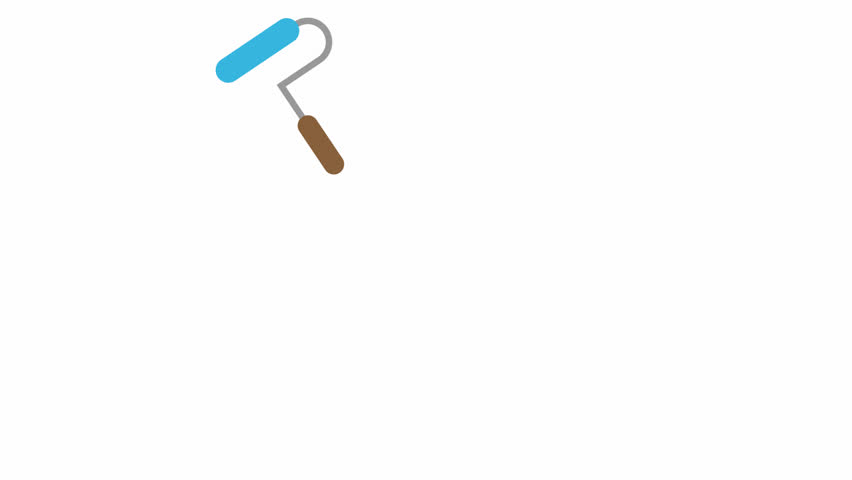 paint roller   icon animation  simple flat