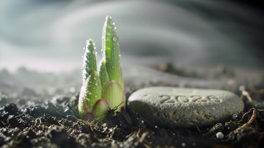 Emerging Plant with 2026 Inscription Growth Future and New Beginnings Concept
