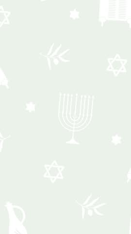 A 4K vertical animated footage features the dynamic text "Happy Hanukkah" surrounded by traditional Hanukkah ornaments, perfect for mobile or social media use