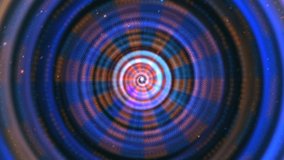 Hypnotic Radial Vortex Of Colorful Rings, Dynamic Motion Blur. A hypnotic abstract image featuring concentric color rings spiraling toward a bright center. Convey motion, depth, and digital energy - Powered by Shutterstock - Get 15% off with code: PIKWIZARD15
