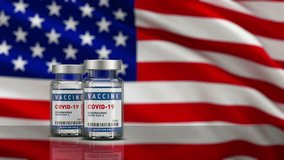 vaccine covid-19 3D looped animation coronavirus medical treatment with country flag in background HD 4k australia united state - Powered by Shutterstock - Get 15% off with code: PIKWIZARD15