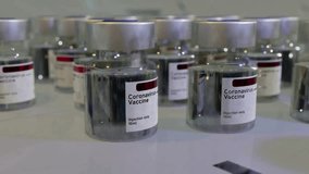 Concept of Coronavirus Vaccination People. Pharmacology Drugs against Pandemic Covid-19 3D looped animation 4k - Powered by Shutterstock - Get 15% off with code: PIKWIZARD15