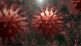 Realistic 3D footage of coronavirus, Covid-19, 2019-nCoV, Sars, Mers, H1N1, and flu epidemic medical disease footage HD 4k. - Powered by Shutterstock - Get 15% off with code: PIKWIZARD15