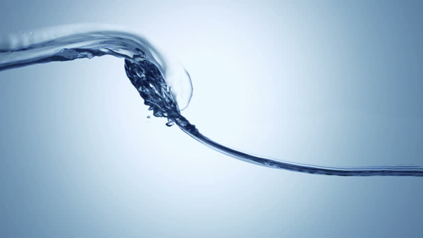 Water splash with bubbles of air